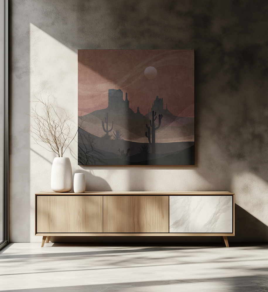 Canvas print - Desert Twilight over dining table
