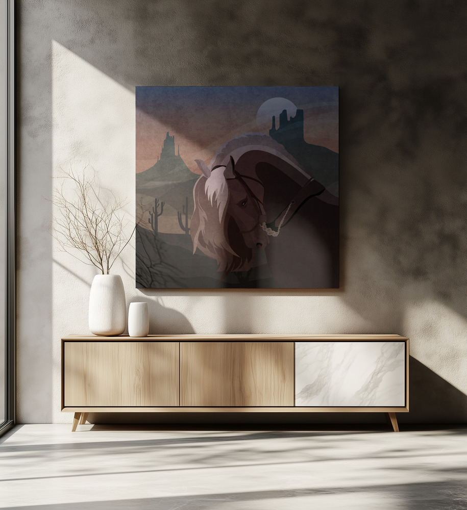 Canvas print - Desert Moon Majesty over dining table