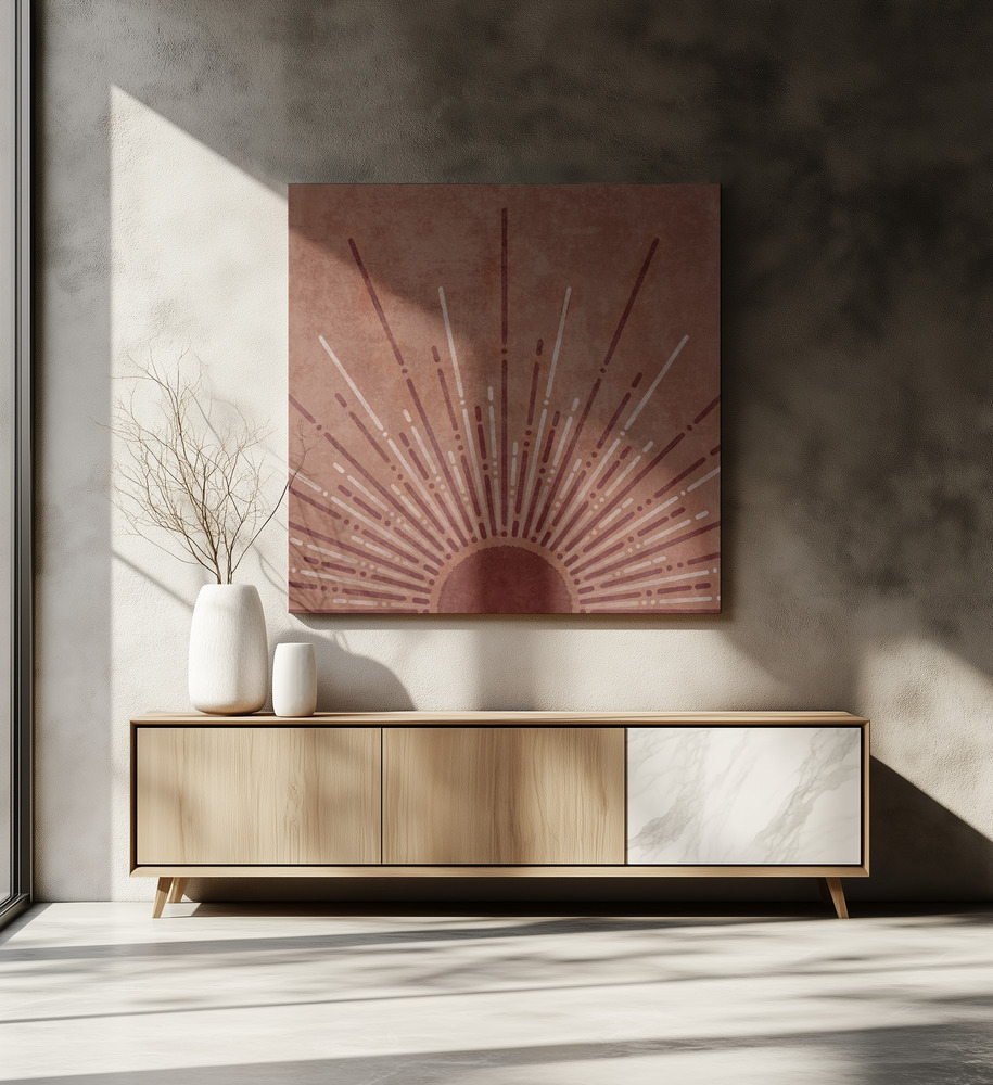 Canvas print - Radiant Dawn Burst over dining table