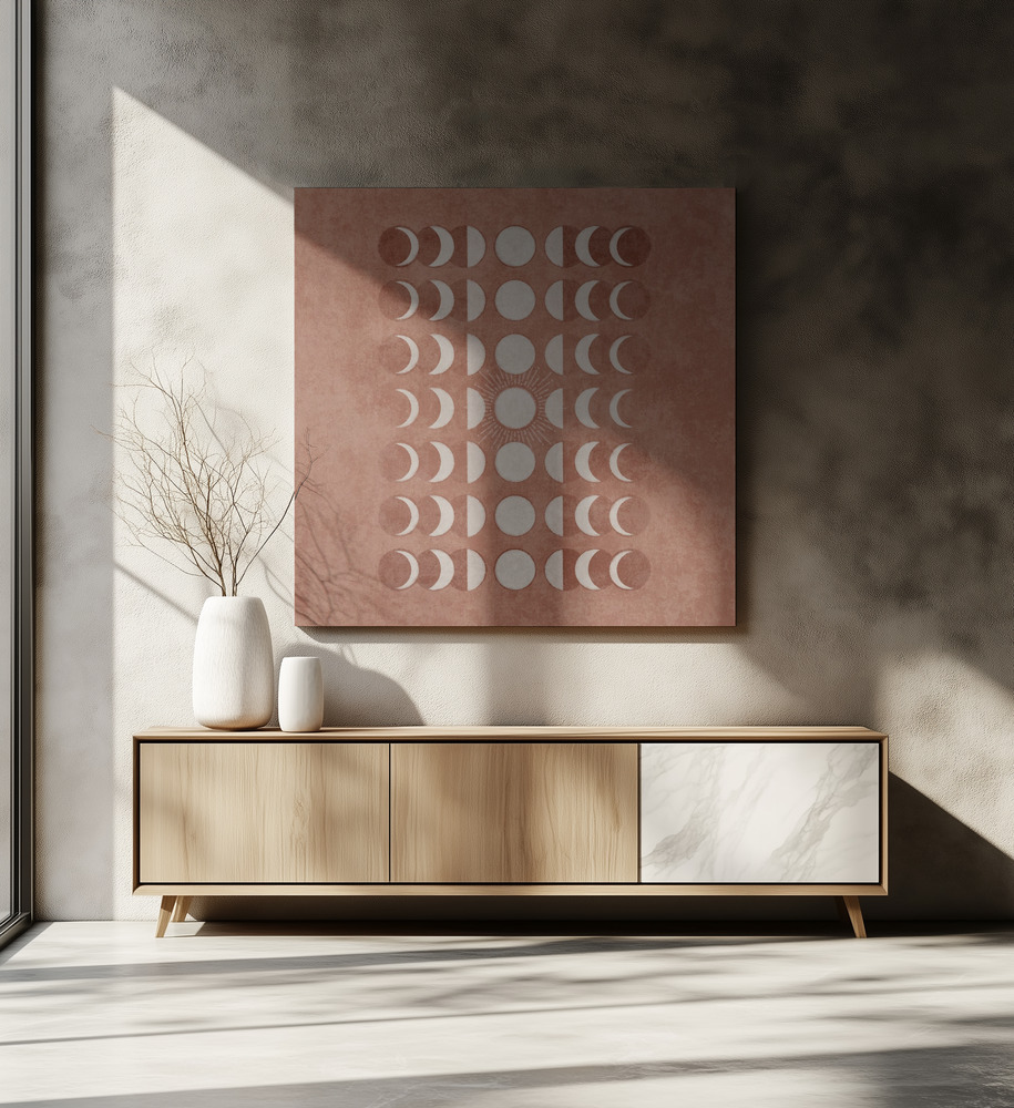 Stampe su tela - Lunar Phases Dance sopra il tavolo da pranzo