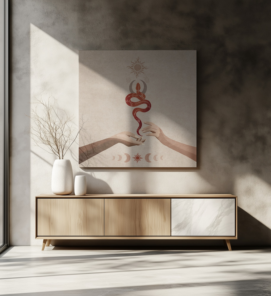 Canvas print - Serpent Harmony over dining table