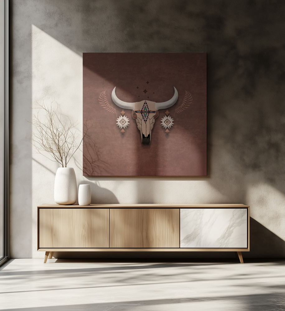 Canvas print - Desert Spirit Skull over dining table