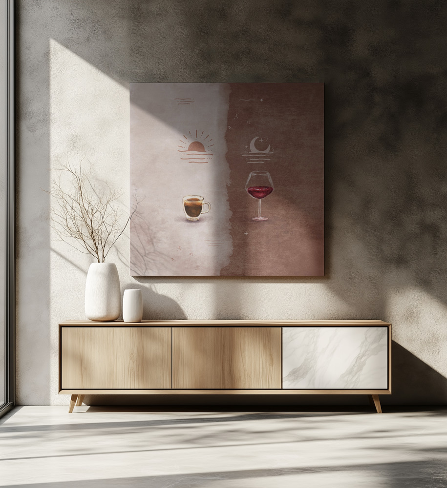 Canvas print - Day to Night Sip over dining table