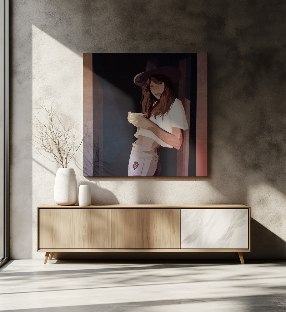 Stampe su tela - Morning Coffee Charm sopra il tavolo da pranzo