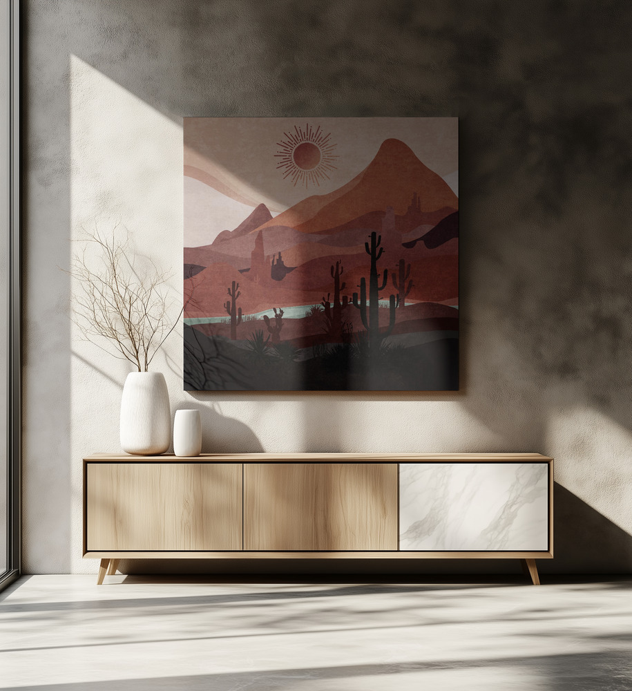 Canvas print - Desert Sunscape over dining table