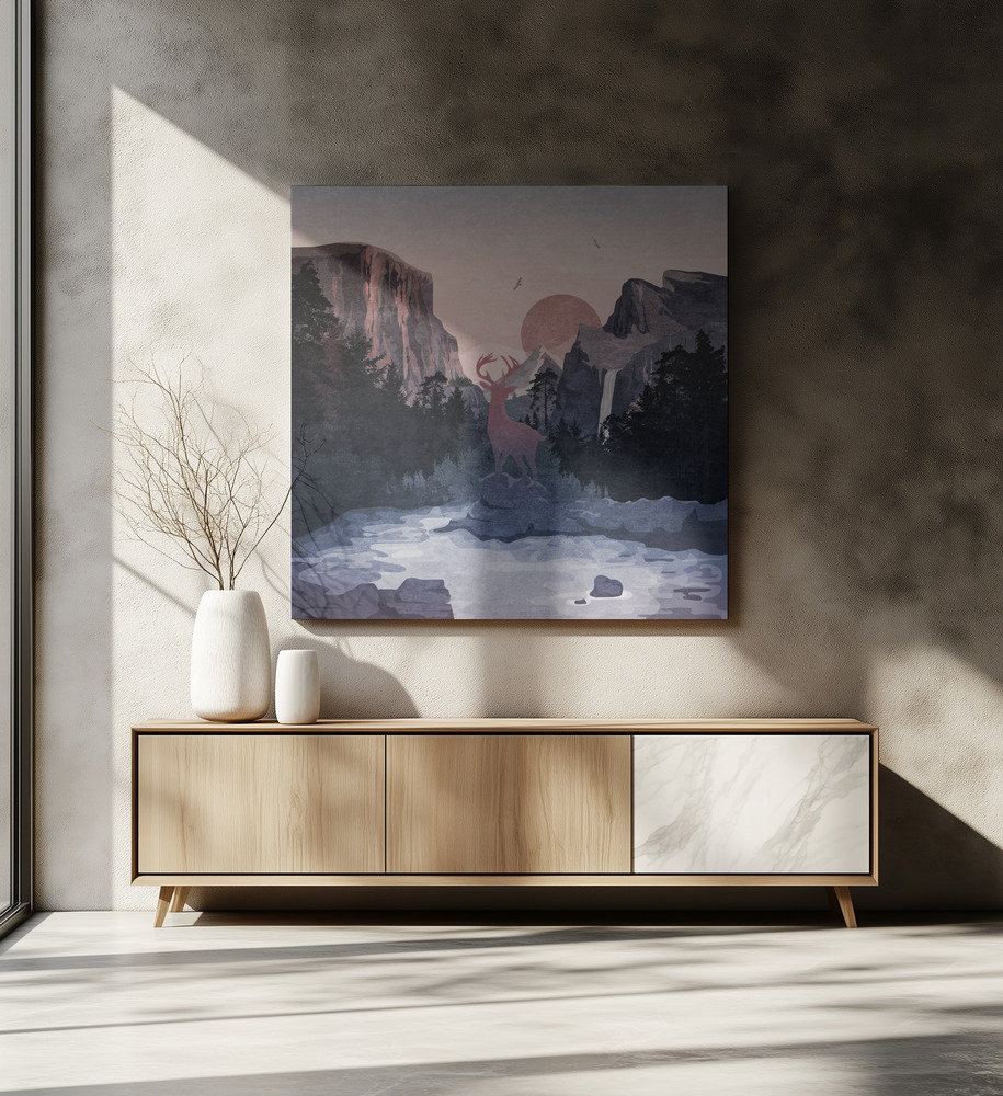Canvas print - Majestic Dawn Scene over dining table