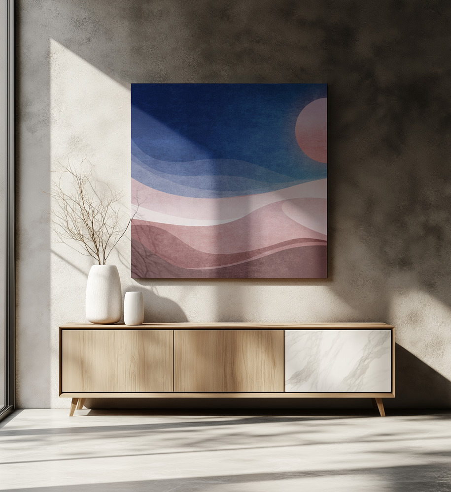 Canvas print - Lunar Horizons over dining table