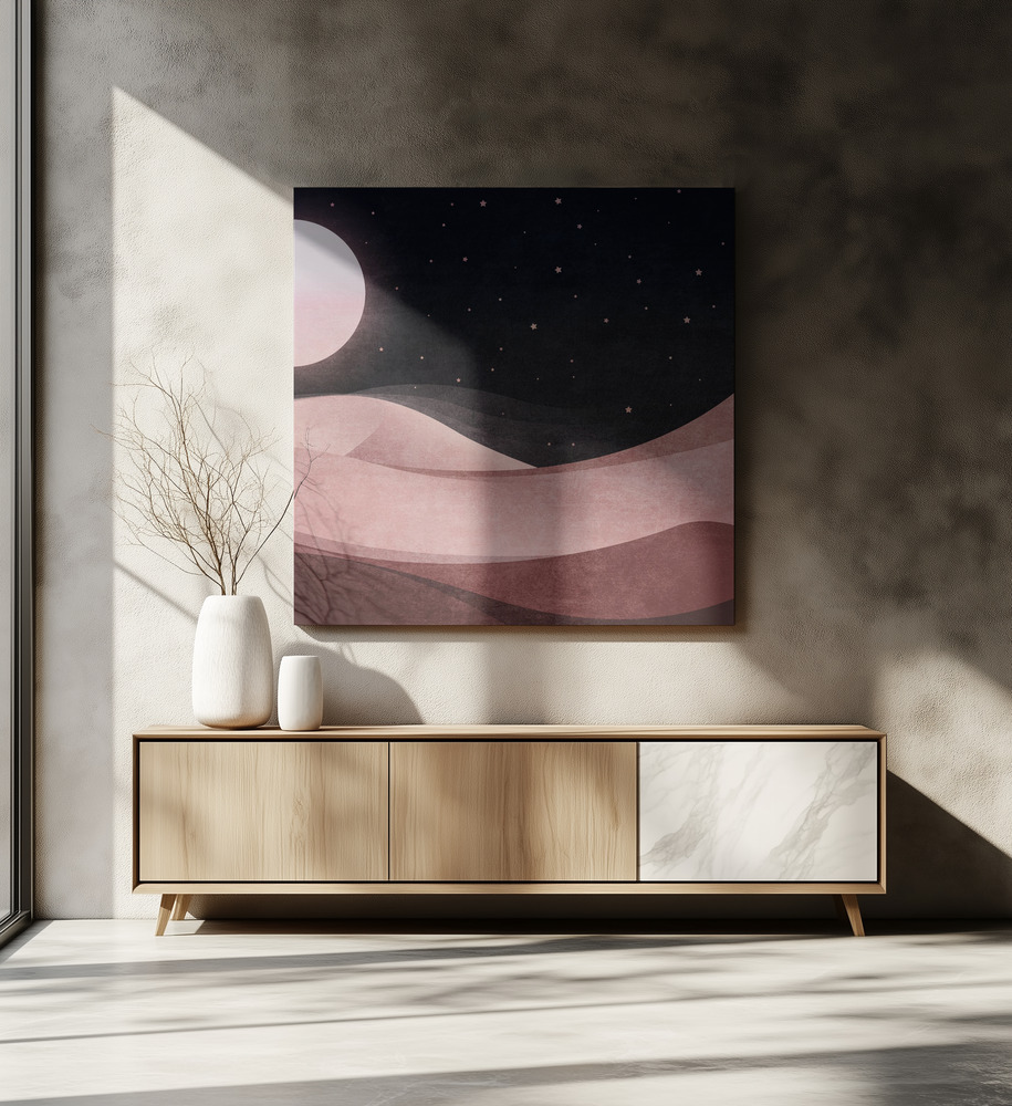 Canvas print - Serene Lunar Dunes over dining table