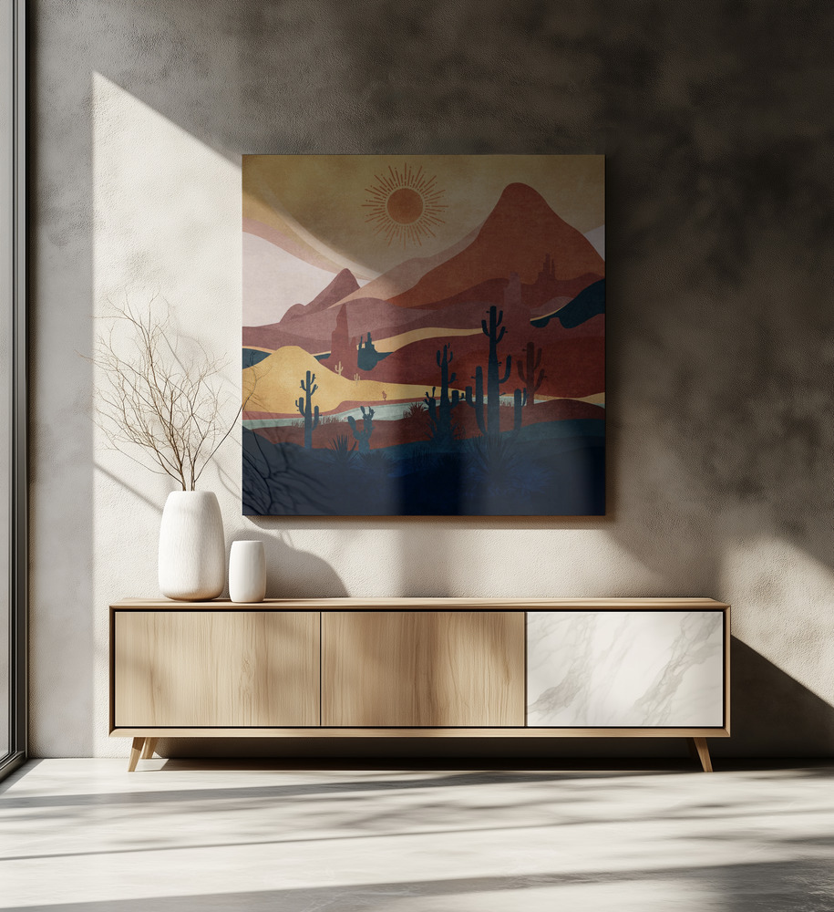 Canvas print - Desert Sunrise Bliss over dining table