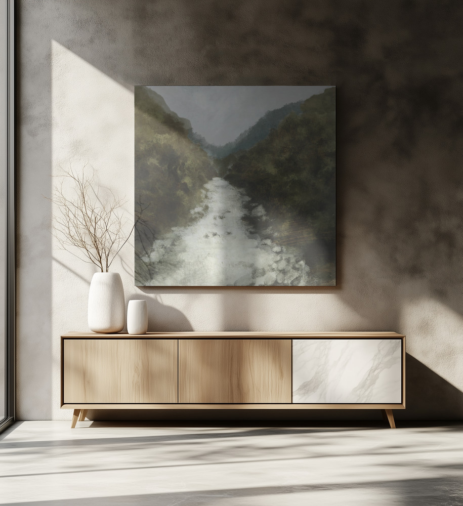 Lærred - River Gorge over spisebordet
