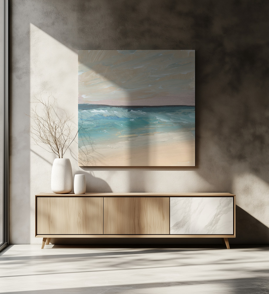 Canvas print - Bay Waves over dining table