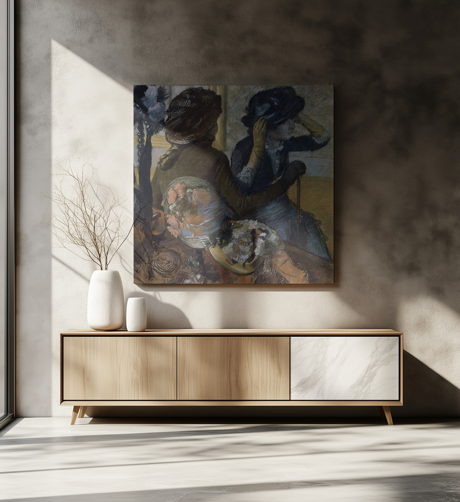 Canvas print - At the Milliner's over dining table