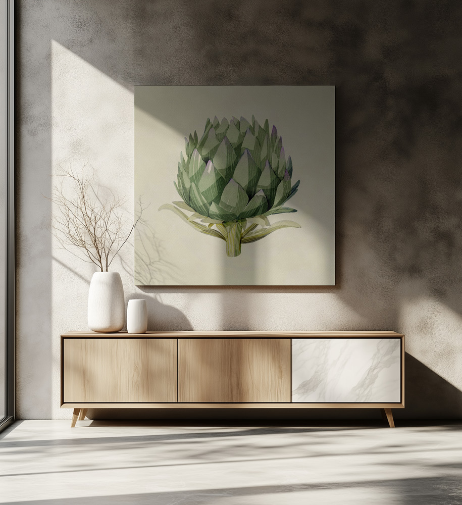 Canvas print - Artichoke over dining table