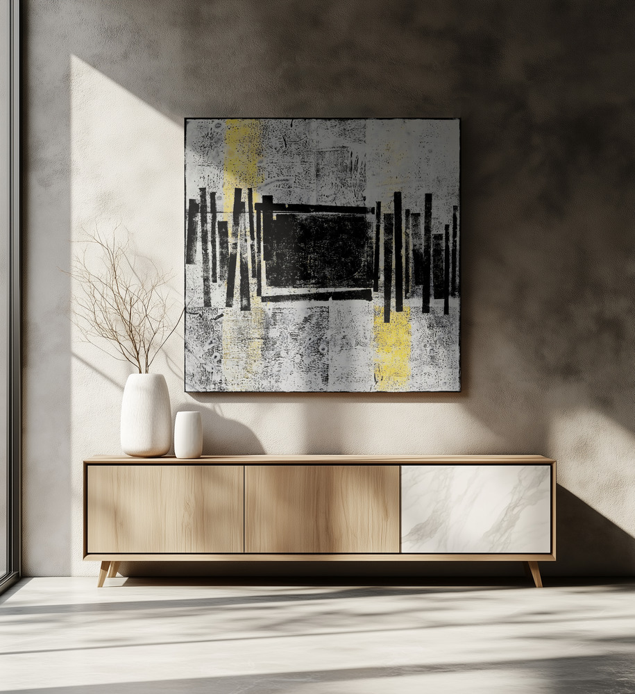 Canvas print - Monochrome Melody over dining table