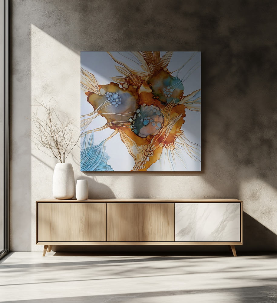 Canvas print - Organic Flow and Natural Beauty over dining table