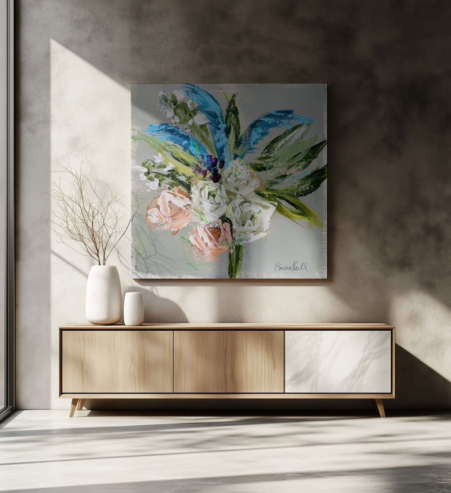 Leinwandbild - Petals in Motion über dem Esstisch