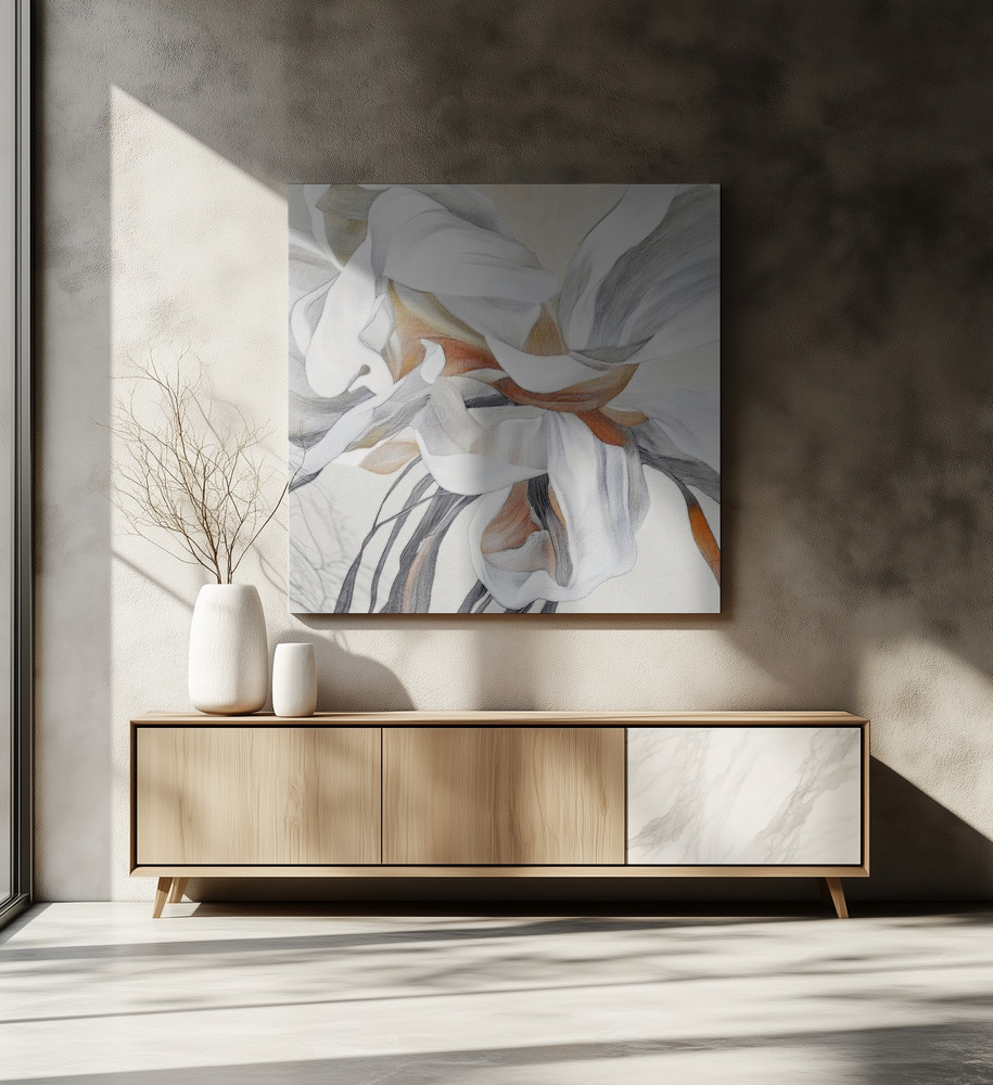 Canvas print - Fleur over dining table