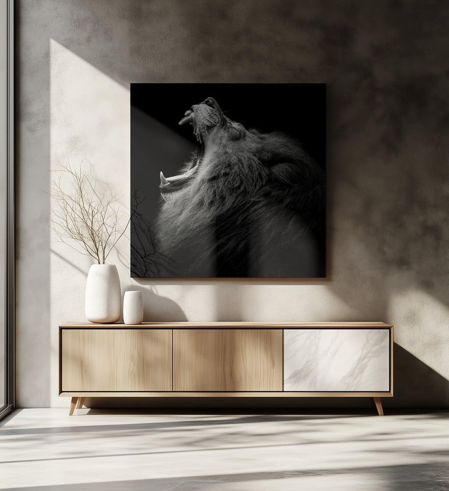 Canvas print - Primal Yawn #6 over dining table