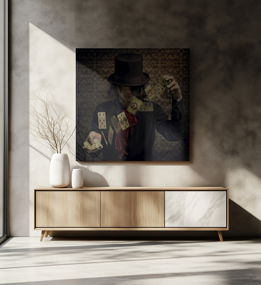 Canvas schilderi - Try your fortune boven eettafel