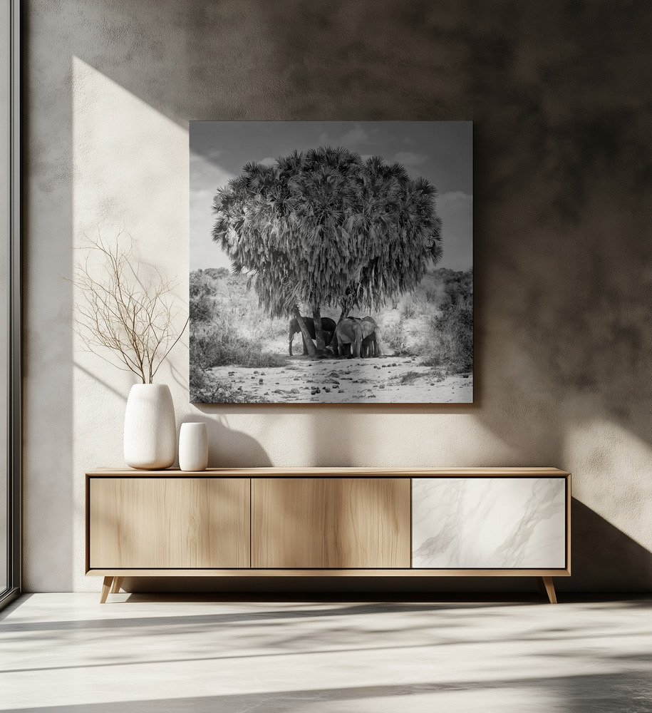 Lienzo - Noon meeting sobre la mesa del comedor