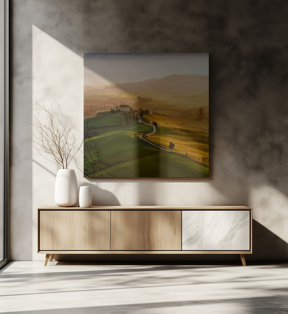 Canvas schilderi - Val d'Orcia boven eettafel