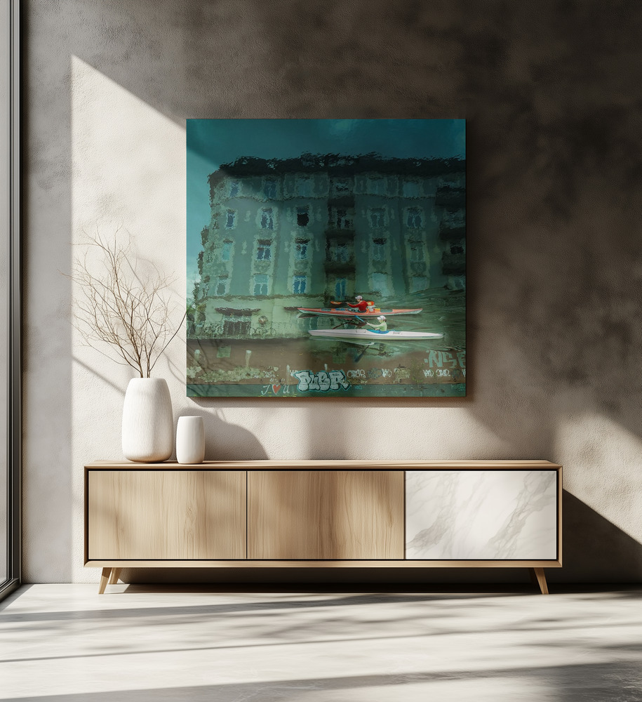 Canvas print - My hamburg over dining table