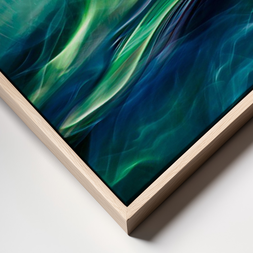 Canvas print - Northern lights frame close up