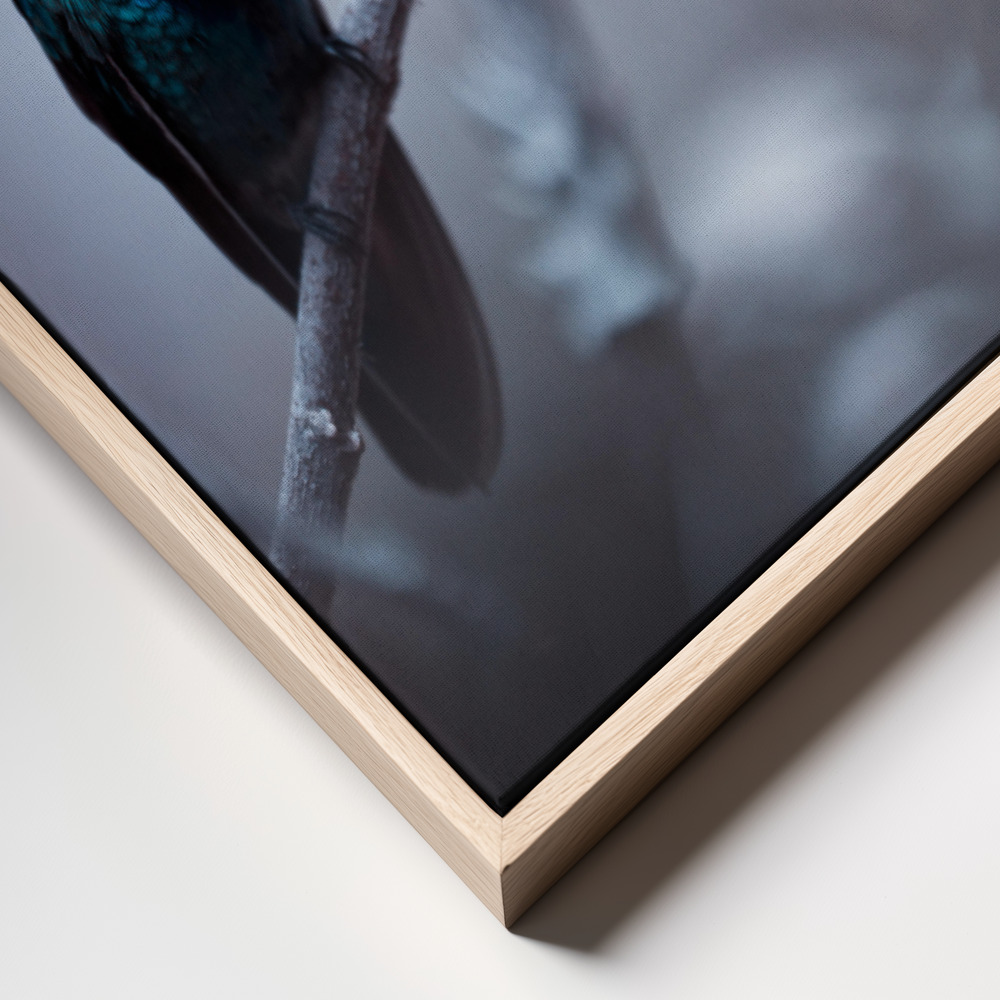 Canvas print - Electrical Blue frame close up