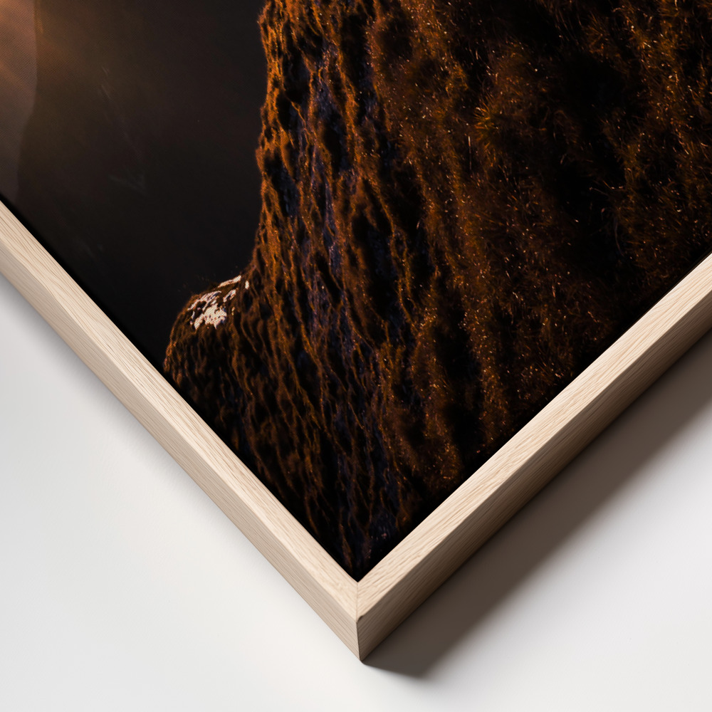 Canvas schilderi - Live the adventure frame close up - natuurlijk frame