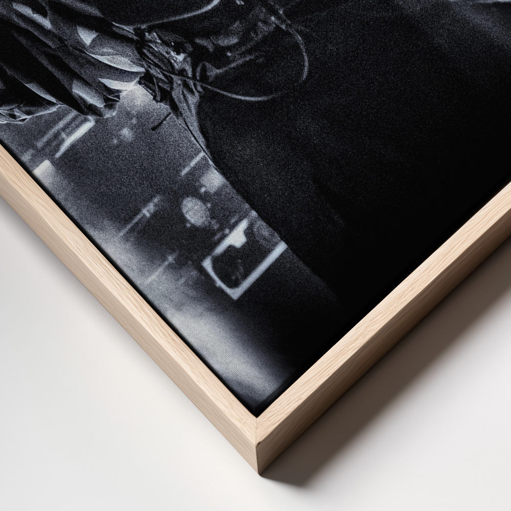 Canvas schilderi - Metal frame close up - natuurlijk frame