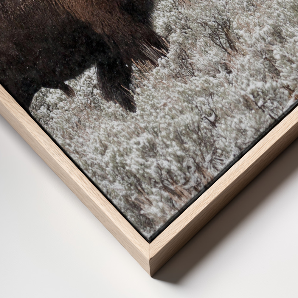 Canvas print - Late Fall Yellowstone frame close up