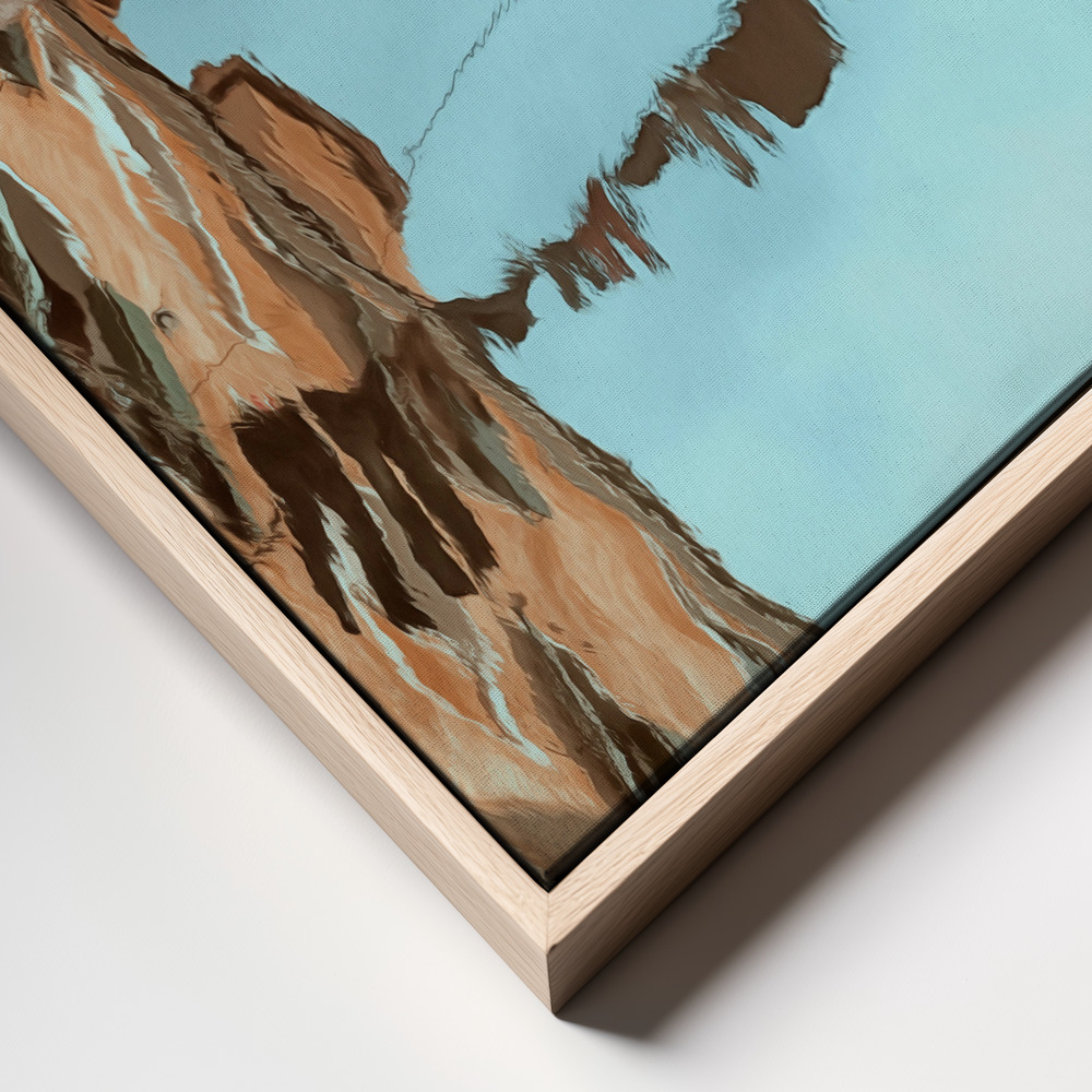 Canvas print - City mirror frame close up