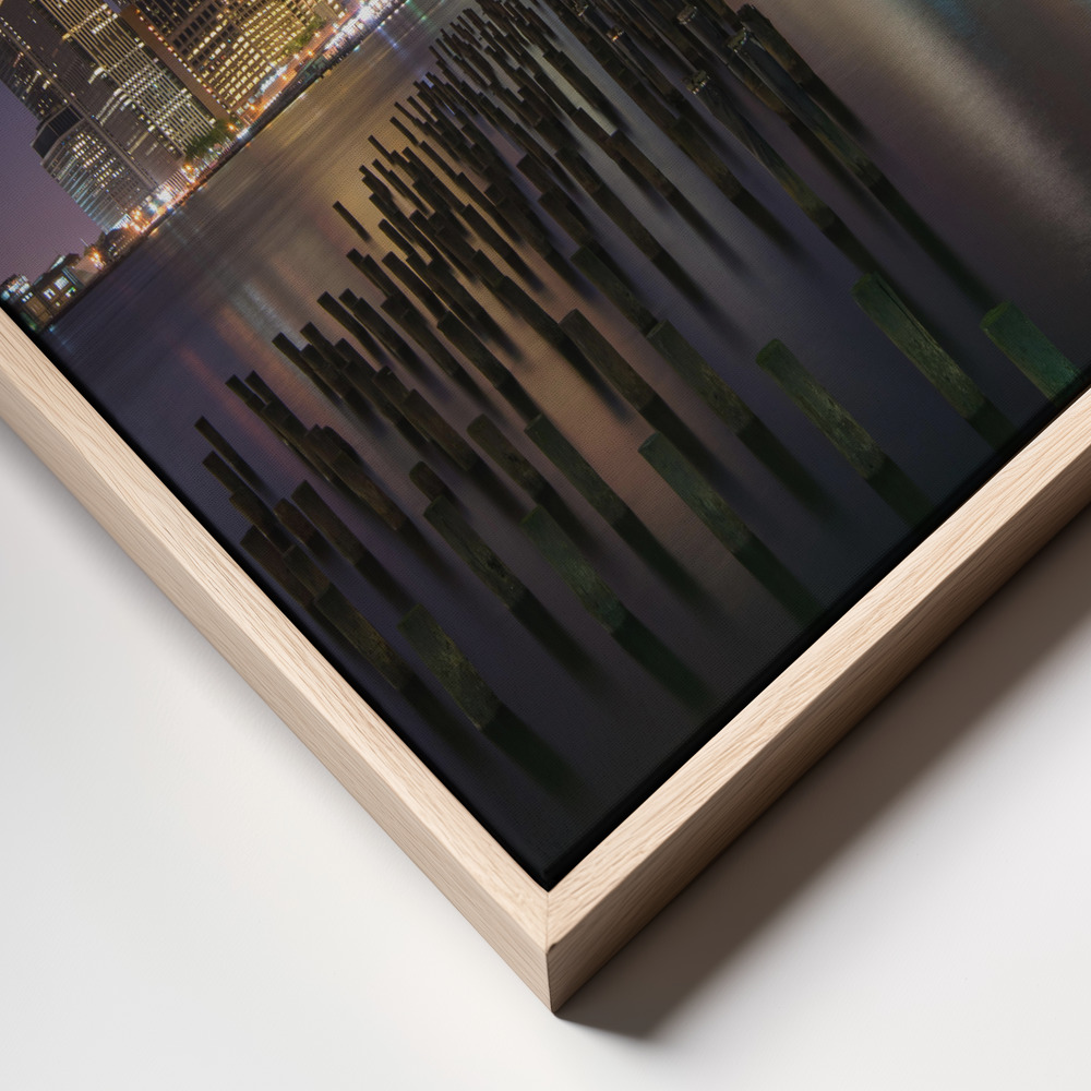 Toile - New York City at Night cadre en gros plan - cadre naturel