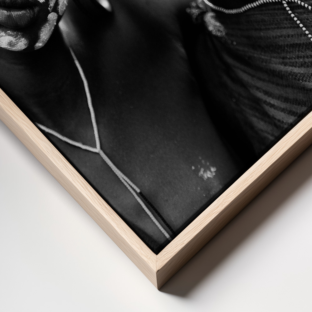 Canvas print - Painted faces frame close up