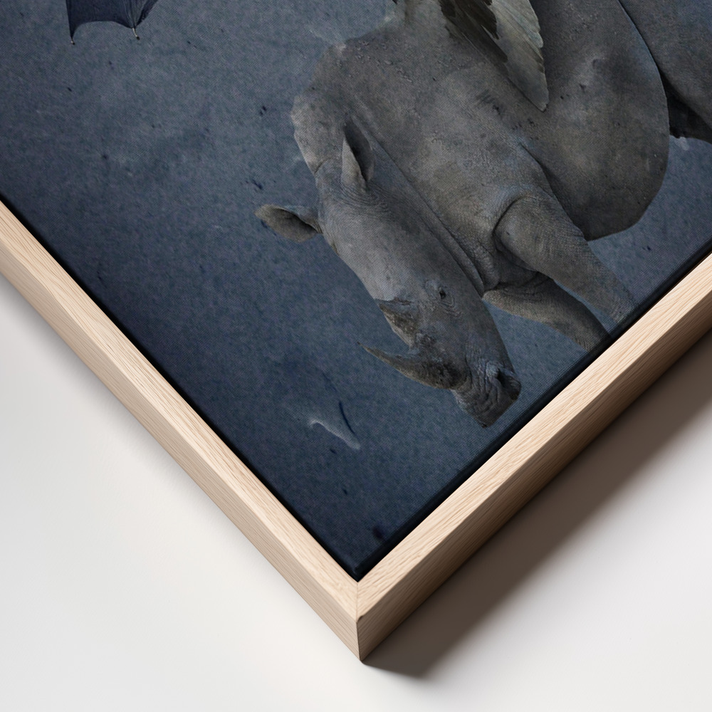 Canvas schilderi - Under the rain frame close up