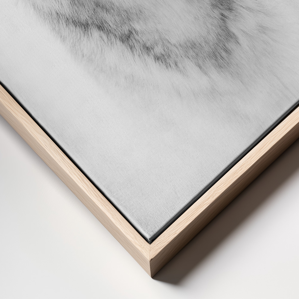 Canvas print - Portrait of a Timber Wolf frame close up