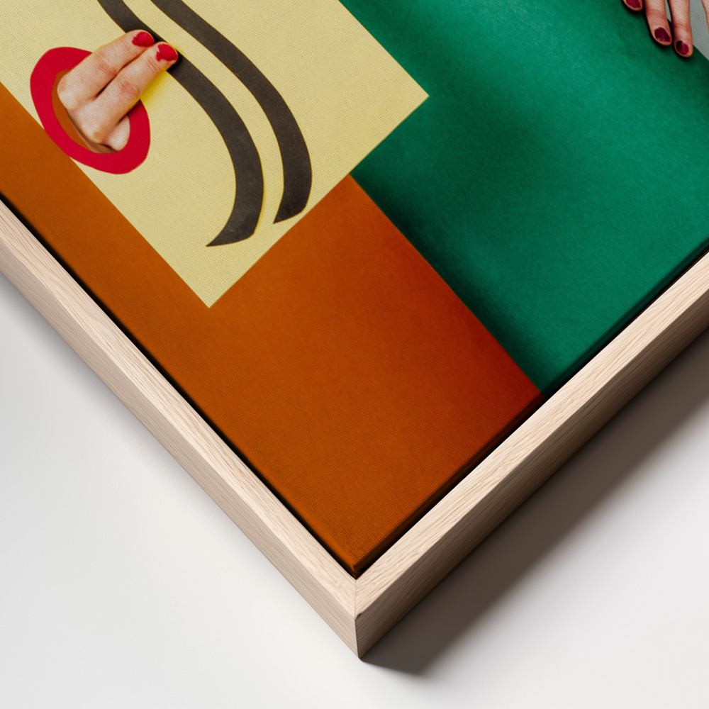 Canvas print - Suprematist portrait of Lena Naymkina frame close up