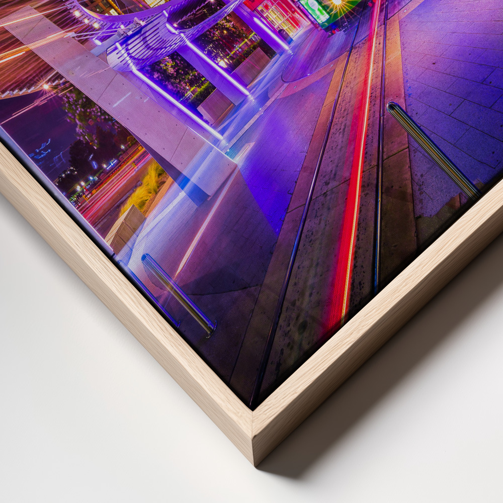 Canvas taulu - Uptown Dallas kehys lähikuva - luonnollinen kehys