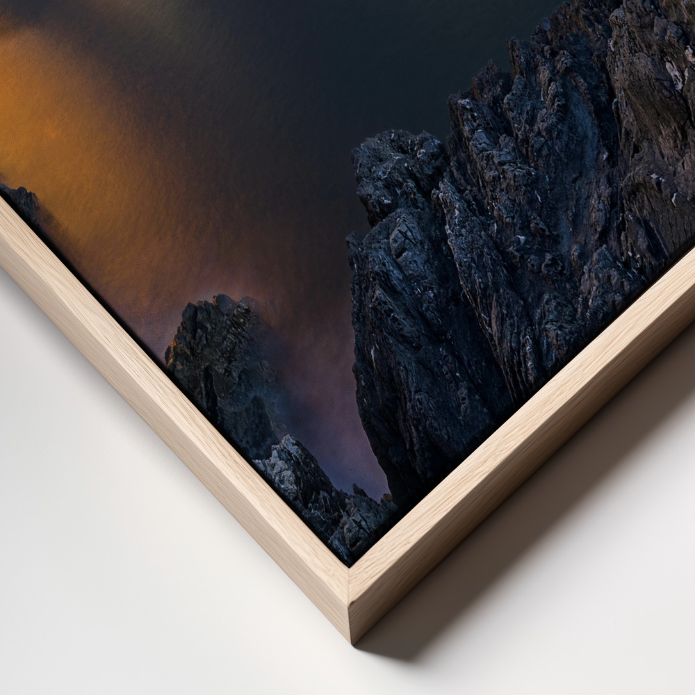 Canvas taulu - Manarola Lifestyle kehys lähikuva - luonnollinen kehys
