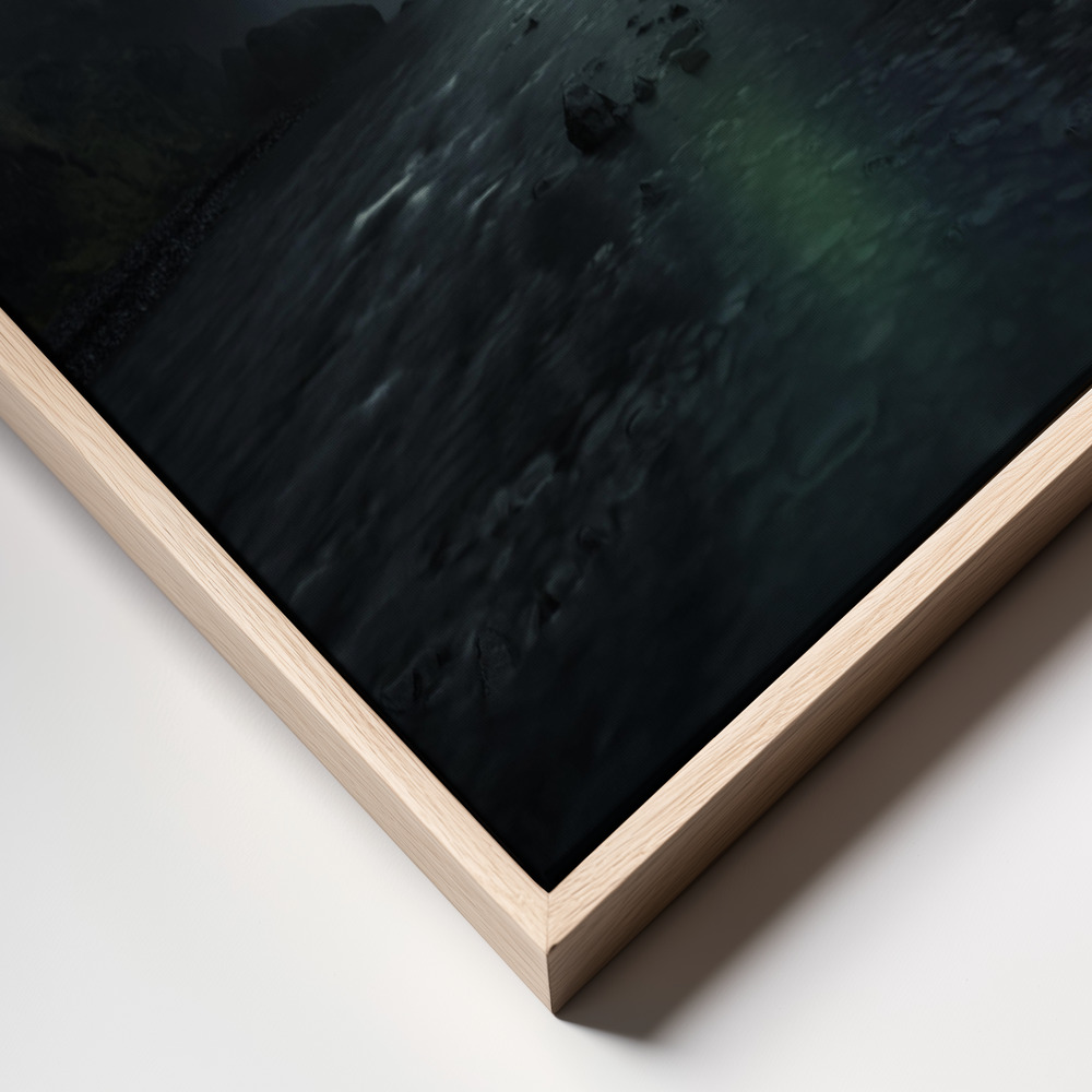 Canvas print - Green night frame close up