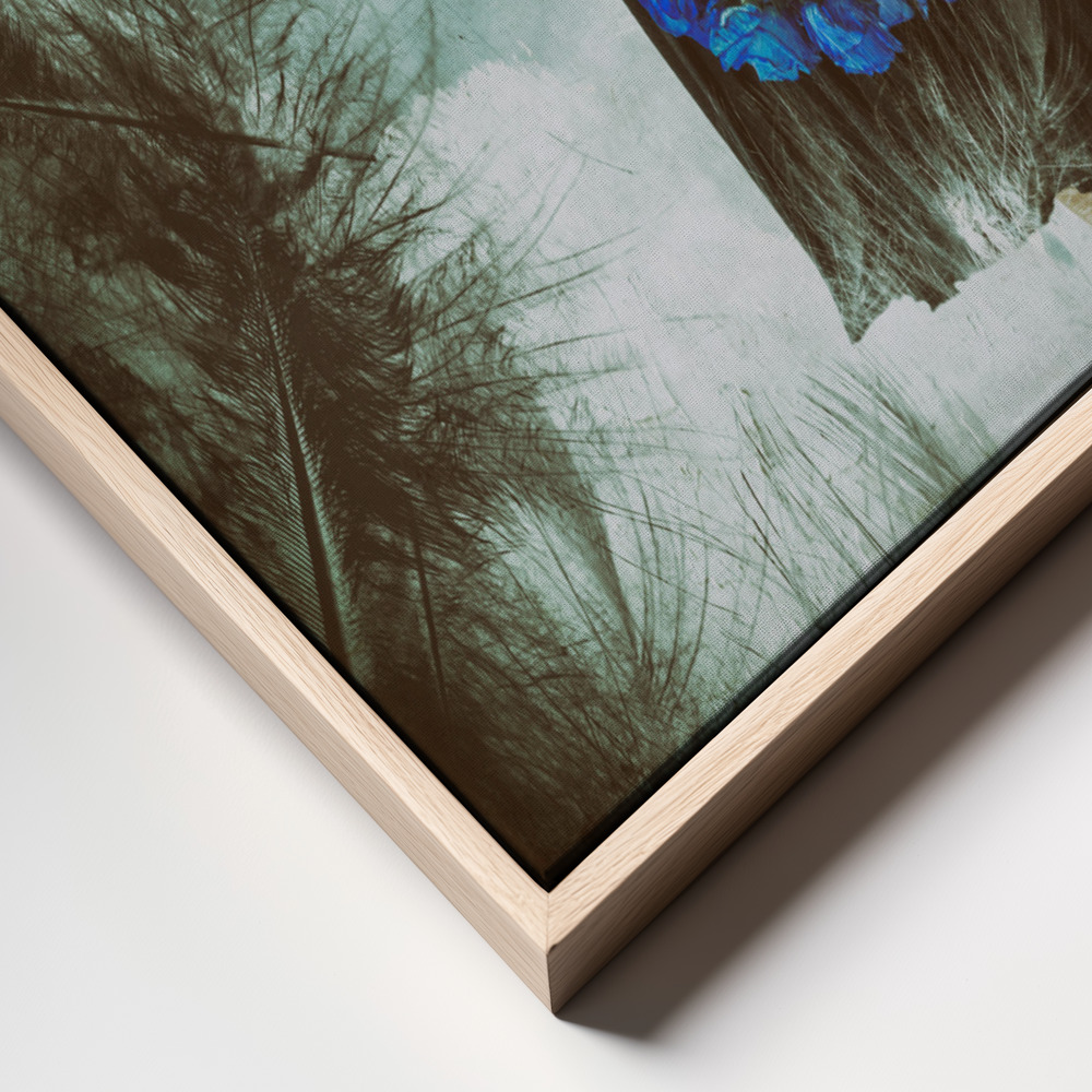 Canvas print - Feathers frame close up