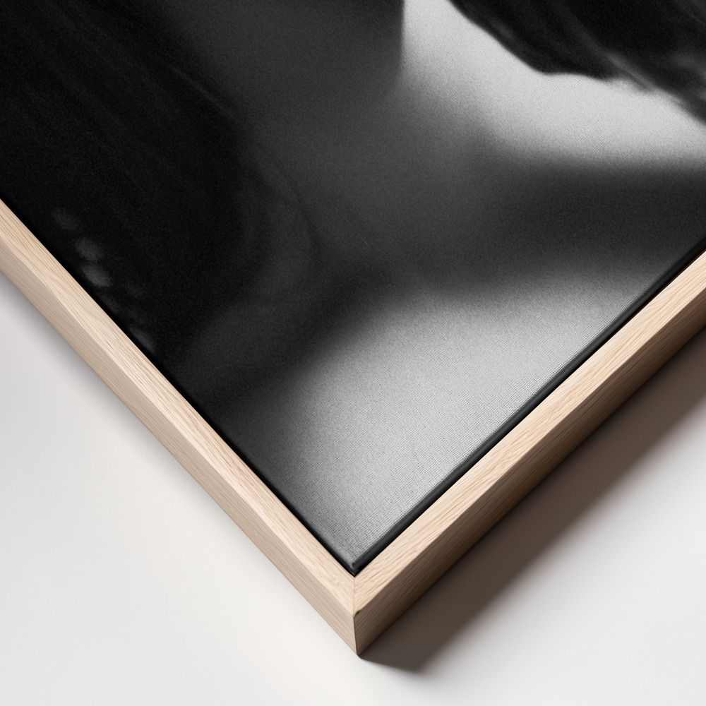 Canvas print - White dots frame close up