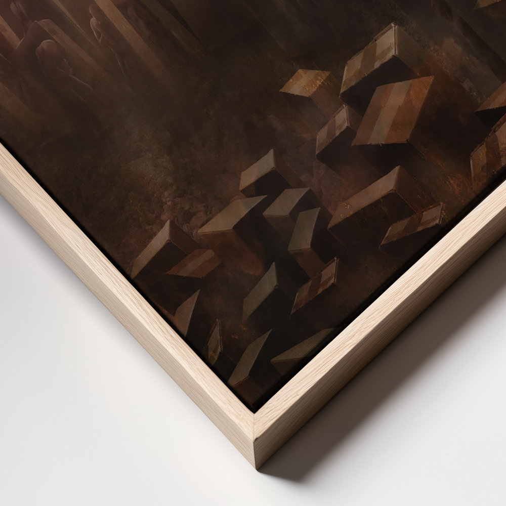 Canvas schilderi - The Great Covfefe frame close up - natuurlijk frame