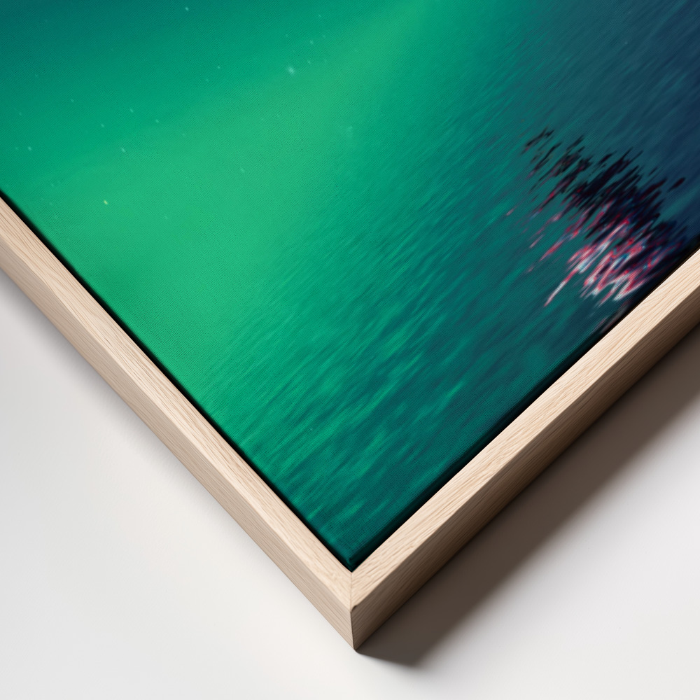 Canvas print - Balloon on lake Batllava frame close up