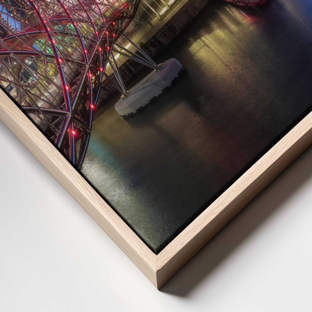 Canvas print - Singapore - Marina Bay Panorama frame close up