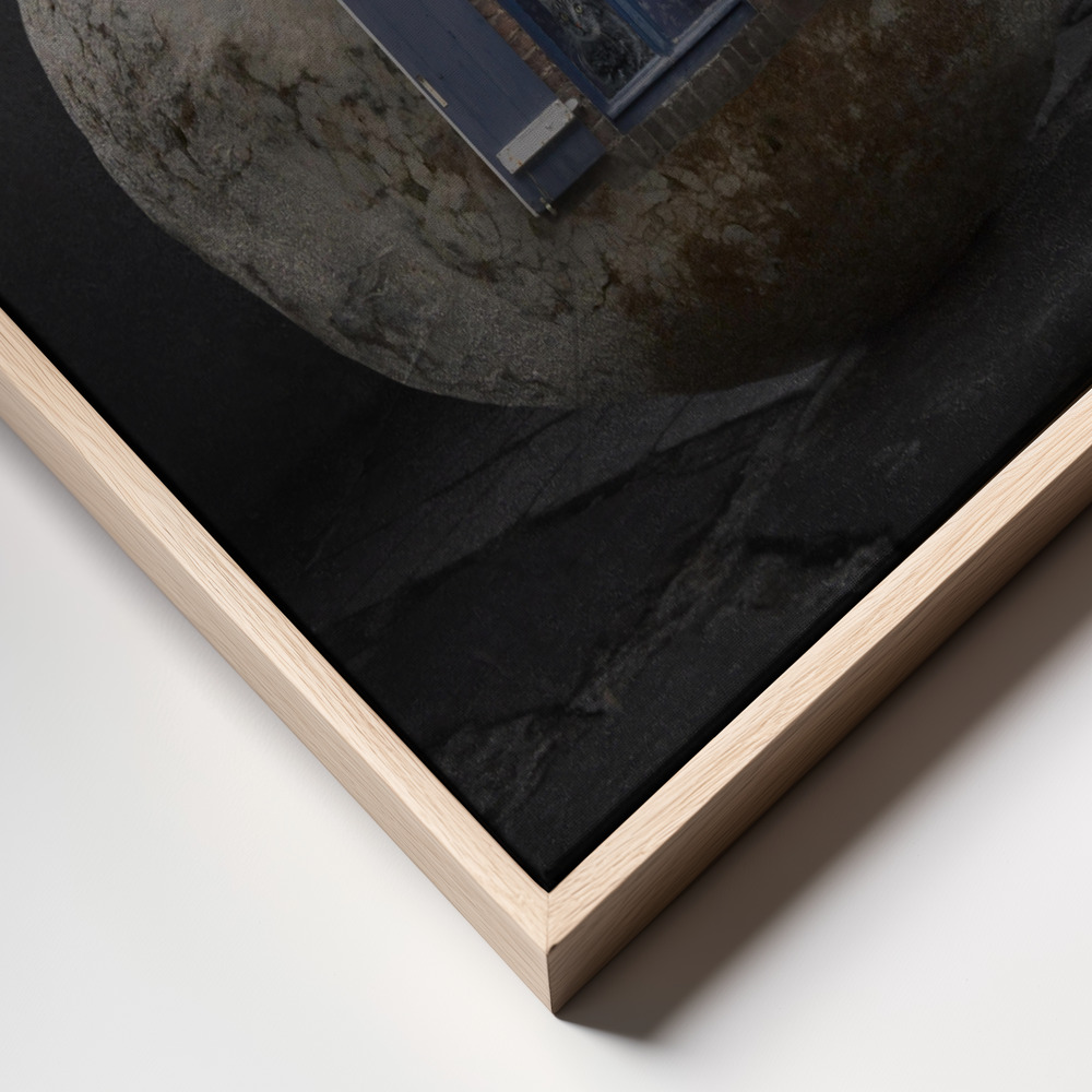 Canvas print - Stone house frame close up