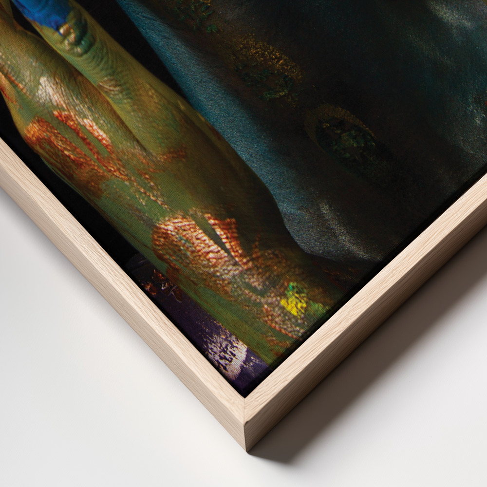 Canvas print - Fish a Oil frame close up