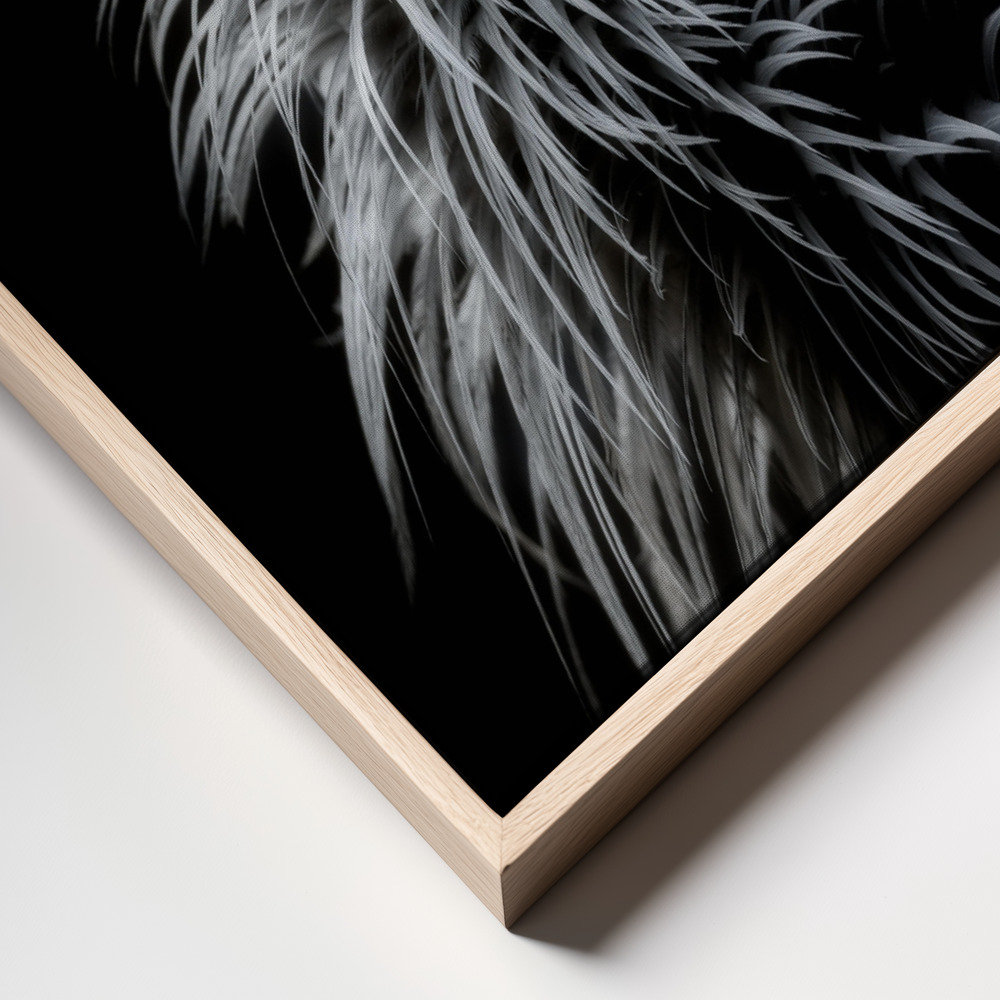 Canvas print - Crowned crane's portrait frame close up