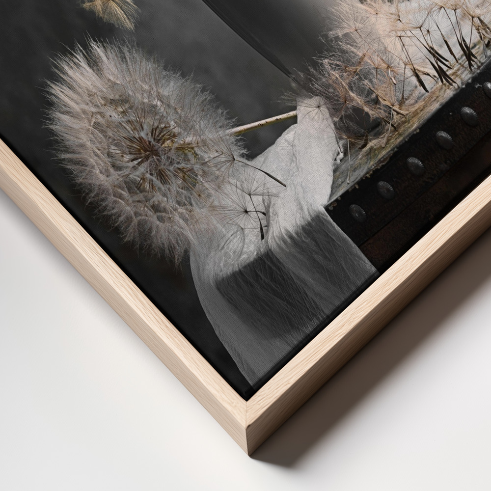 Toile - Dandelion Seed Pod cadre en gros plan - cadre naturel