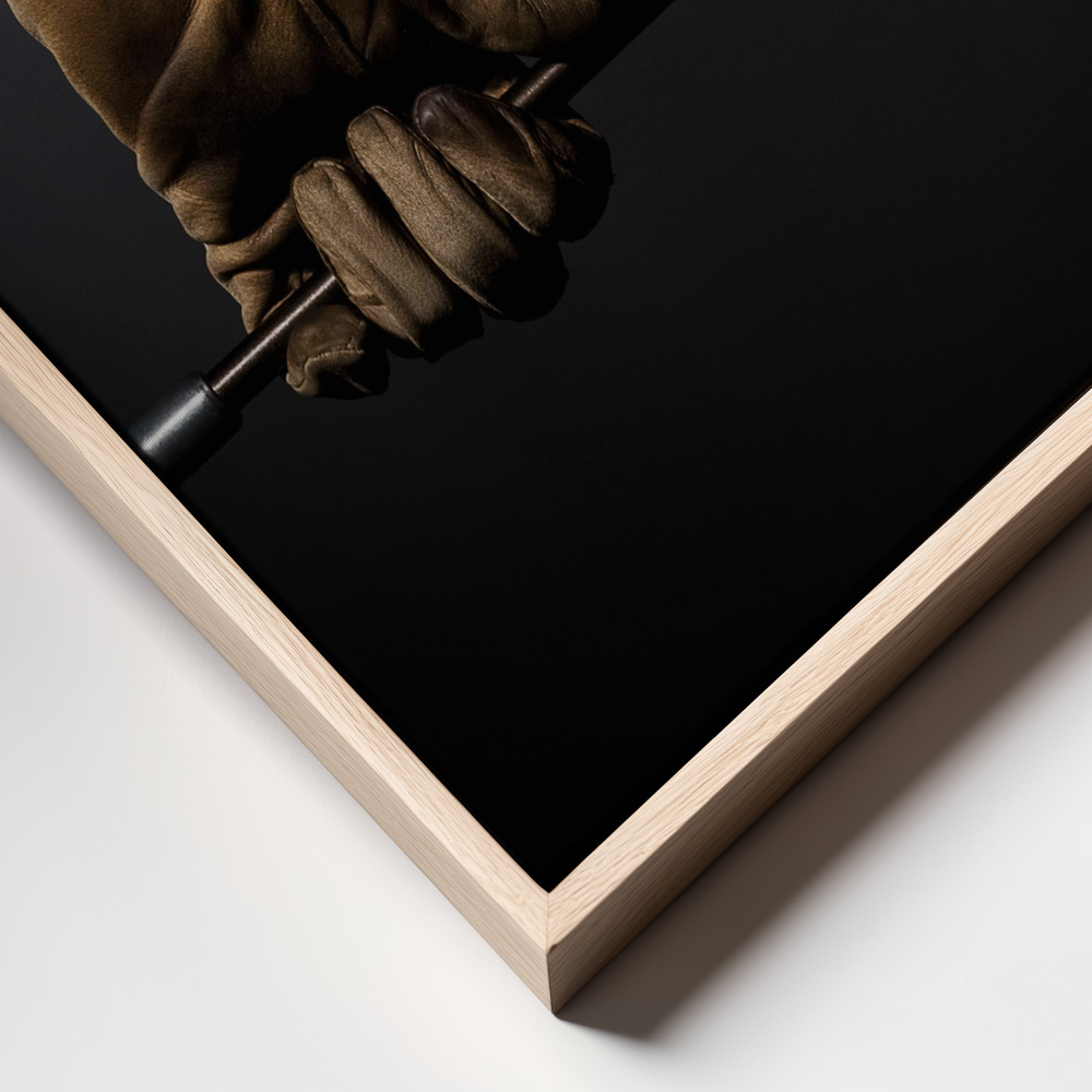 Canvas print - Yellow glove frame close up